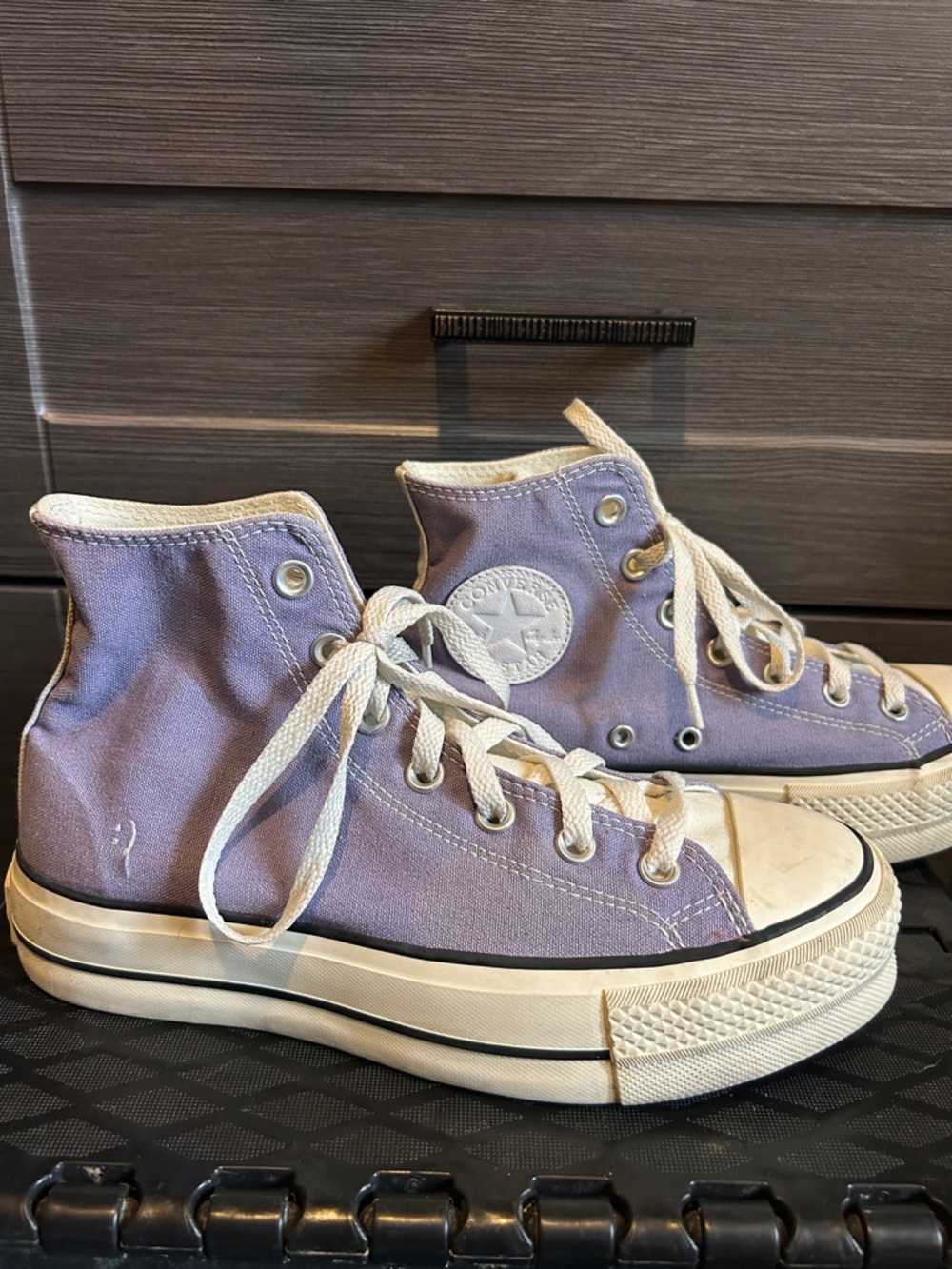 Converse Lavender/Purple High Top Sneakers with White Accents